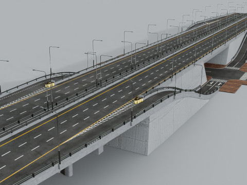 Highway Interchange 3D Model