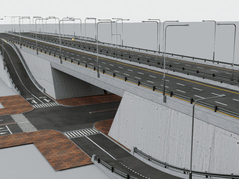 Highway Interchange 3D Model