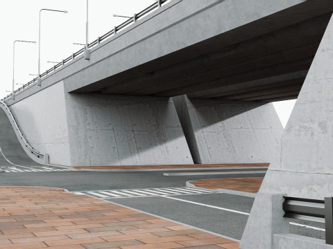 Highway Interchange 3D Model