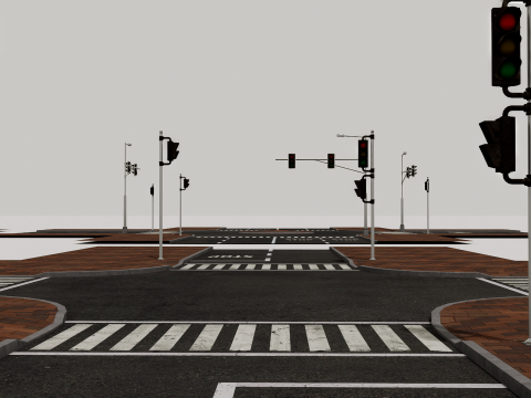 模块化道路系统包 3D 模型