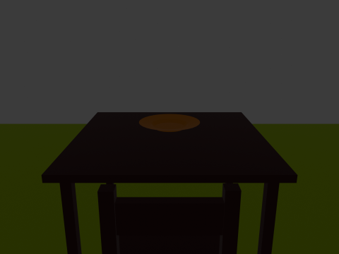 Silla y mesa Low Poly Modelo 3D