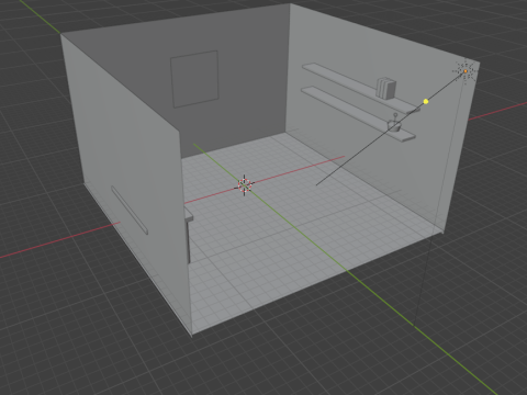 低聚卧室 3D 模型