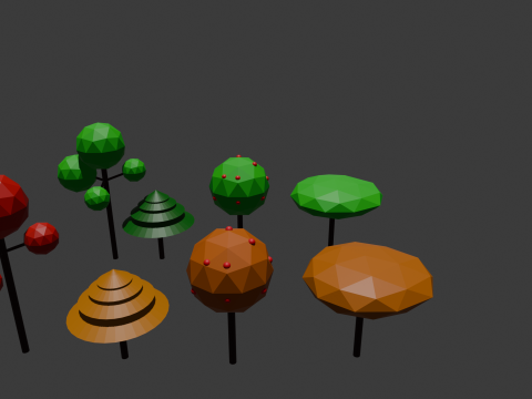 Low-Poly-Baum-Sammlung 3D Modell