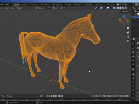 Horse Rigged Low-Poly 3D Model