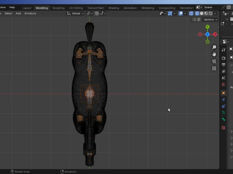 At Armalı D&uuml;ş&uuml;k Poli 3D Model
