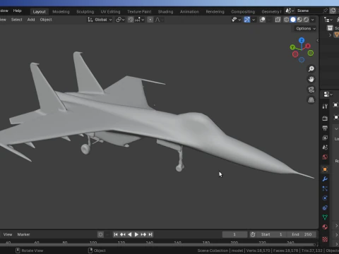 J-11B-Fighter-Jet 3D Model