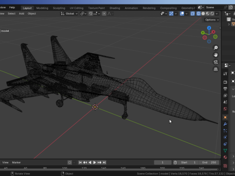 J-11B-Fighter-Jet 3D Model