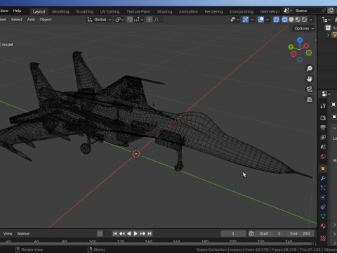 J-11B-Fighter-Jet 3D Model