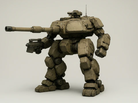 M1-Abrams-Tank-Bot Model 3D