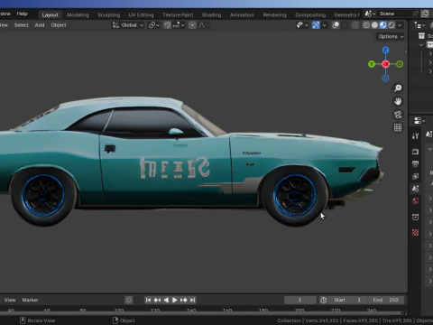 DodgeChallenger 3D Model