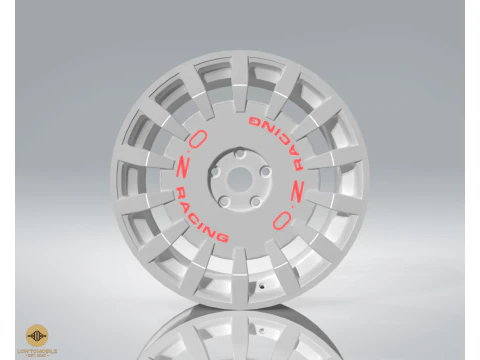 OZ Rallye Racing Wheel 3D Printable Model Scales 110 - 114 - 118 - 132 - 164 3D Model
