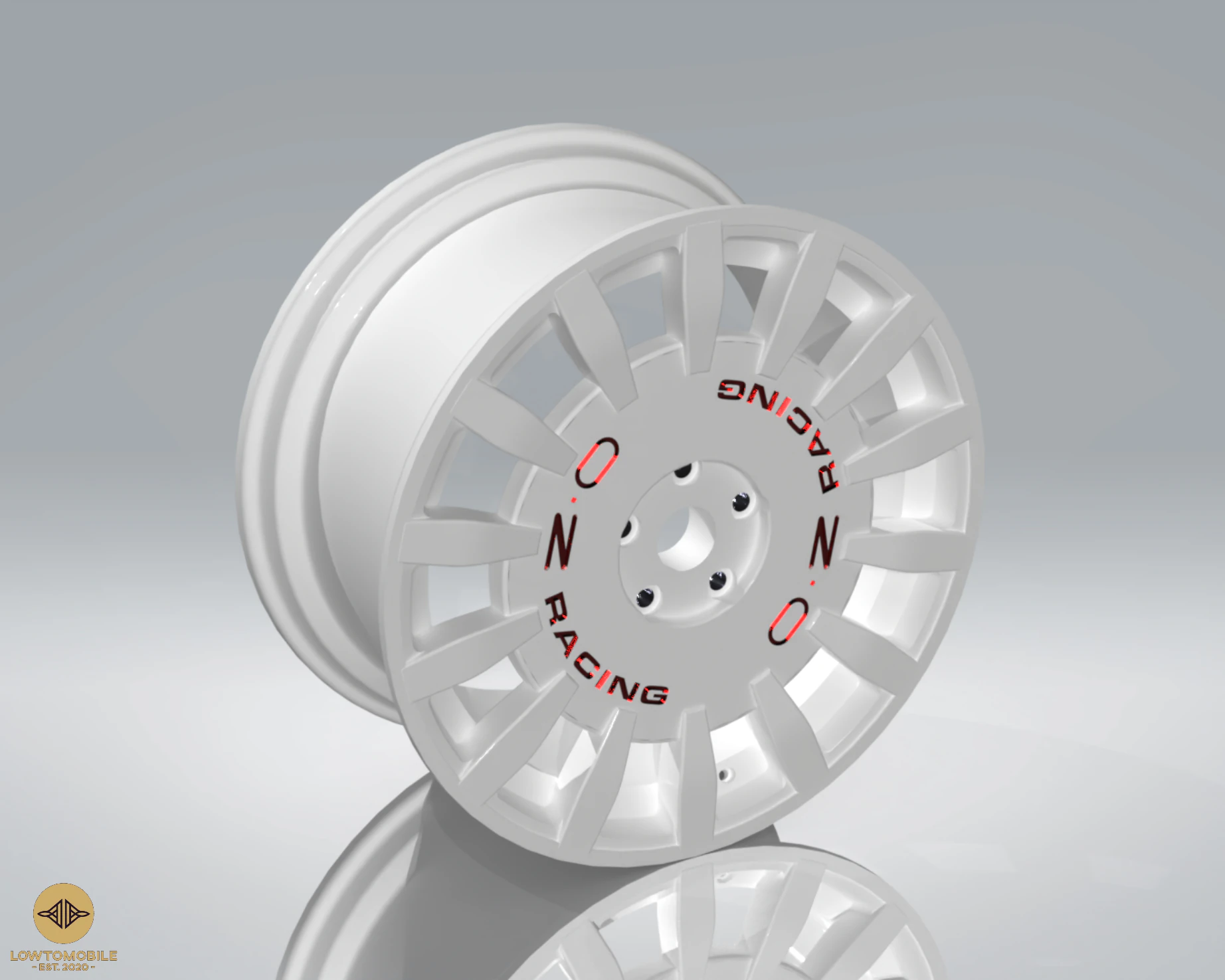 OZ Rallye Racing Wheel 3D Printable Model Scales 110 - 114 - 118 - 132 - 164 3D Model .c4d .max .obj .3ds .fbx .stl .blend 