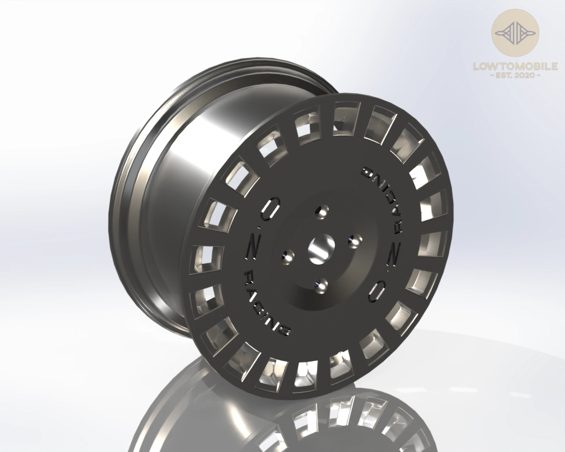 OZ Rallye Racing Wheel 3D Printable Model Scales 110 - 114 - 118 - 132 - 164 3D Model .c4d .max .obj .3ds .fbx .stl .blend 
