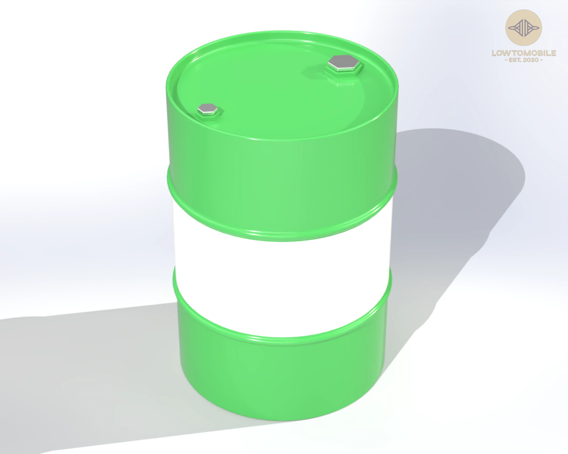 Engine Oil Can 3D Printable Prop Scale Model 3D Model .c4d .max .obj .3ds .fbx .stl .blend 