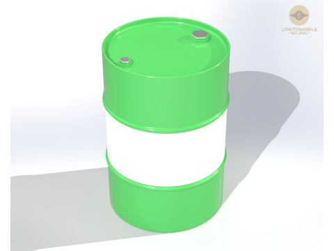 Modello in scala dell'elica stampabile in 3D della tanica dell'olio motore Modello 3D