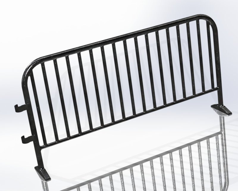 Simple Safety Barrier 3D Printable Model Multiple Scales 3D Model .c4d .max .obj .3ds .fbx .stl .blend 