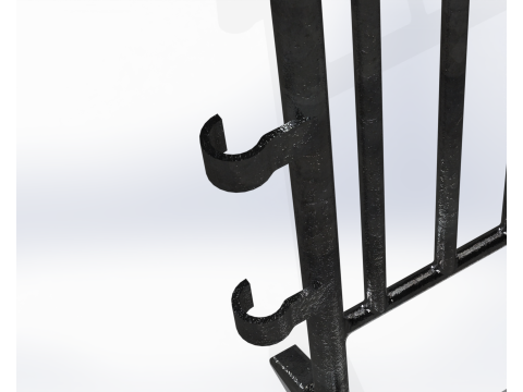 Simple Safety Barrier 3D Printable Model Multiple Scales 3D Model