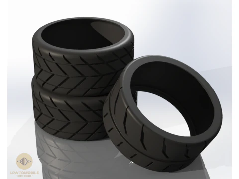 Paket Ban 3 Mobil Skala Penuh Model Cetak 3D 16 Inci Model 3D