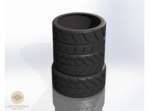 3-Car Tire Pack Full Scale 16 Inch 3D Printable Models 3D Model