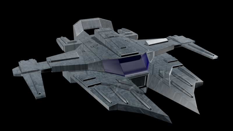 Futurystyczny kosmiczny myśliwiec science-fiction Model 3D .c4d .max .obj .3ds .fbx .stl .blend 
