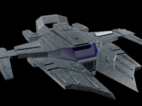 Futuristischer Science-Fiction-Weltraumj&auml;ger 3D Modell