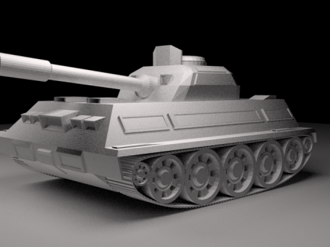 Char militaire détaillé Modèle 3D