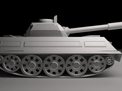 Detailed Military Tank 3D Model