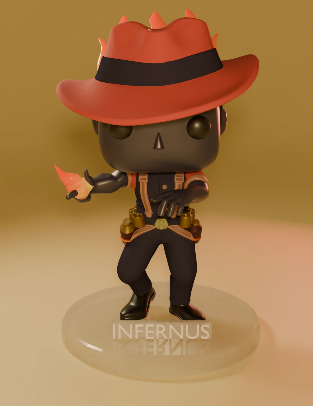 FUNKO POP FIGURES INFERNUS DEADLOCK VALVE GAME 3 versions of the model 3D Print Model .c4d .max .obj .3ds .fbx .stl .blend 