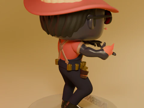 FUNKO POP FIGURES INFERNUS DEADLOCK VALVE GAME 3 versions of the model 3D Print Model