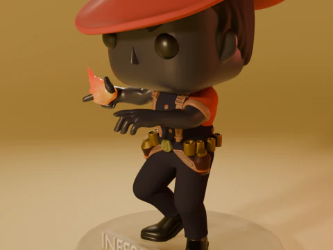 FUNKO POP FIGURES INFERNUS DEADLOCK VALVE GAME 3 versions of the model 3D Print Model