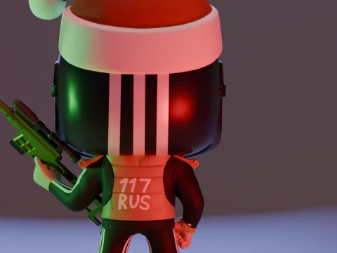 SANTA CHRISTMAS HAT AND DVL KILLA FUNKO POP FIGURES KILLA ESCAPE FROM TARKOV 3D Print Model