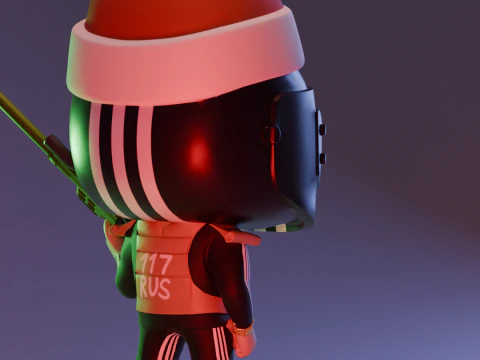 SANTA CHRISTMAS HAT AND DVL KILLA FUNKO POP FIGURES KILLA ESCAPE FROM TARKOV 3D Print Model
