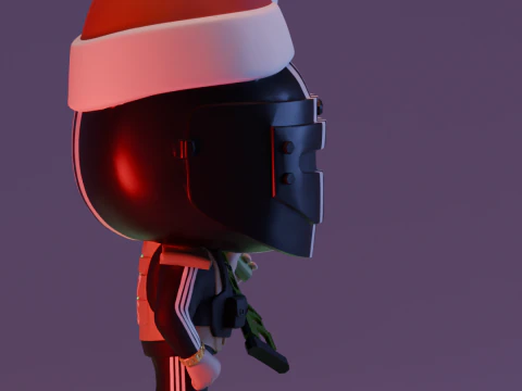 SANTA CHRISTMAS HAT AND DVL KILLA FUNKO POP FIGURES KILLA ESCAPE FROM TARKOV 3D Print Model