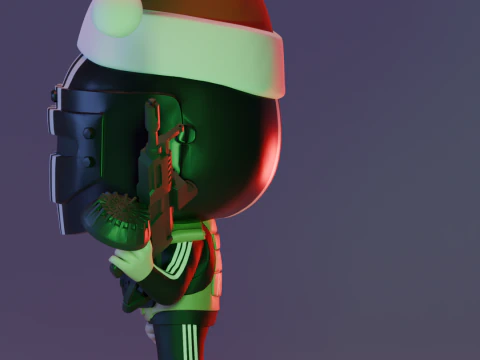 SANTA CHRISTMAS HAT KILLA FUNKO POP FIGURES KILLA ESCAPE FROM TARKOV 3D Print Model