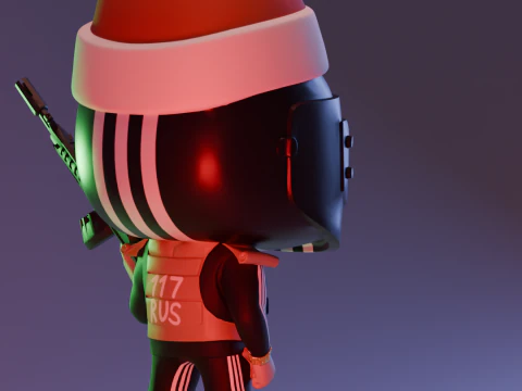 SANTA CHRISTMAS HAT KILLA FUNKO POP FIGURES KILLA ESCAPE FROM TARKOV 3D Print Model