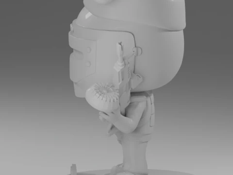SANTA CHRISTMAS HAT KILLA FUNKO POP FIGURES KILLA ESCAPE FROM TARKOV 3D Print Model