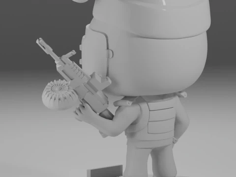SANTA CHRISTMAS HAT KILLA FUNKO POP FIGURES KILLA ESCAPE FROM TARKOV 3D Print Model