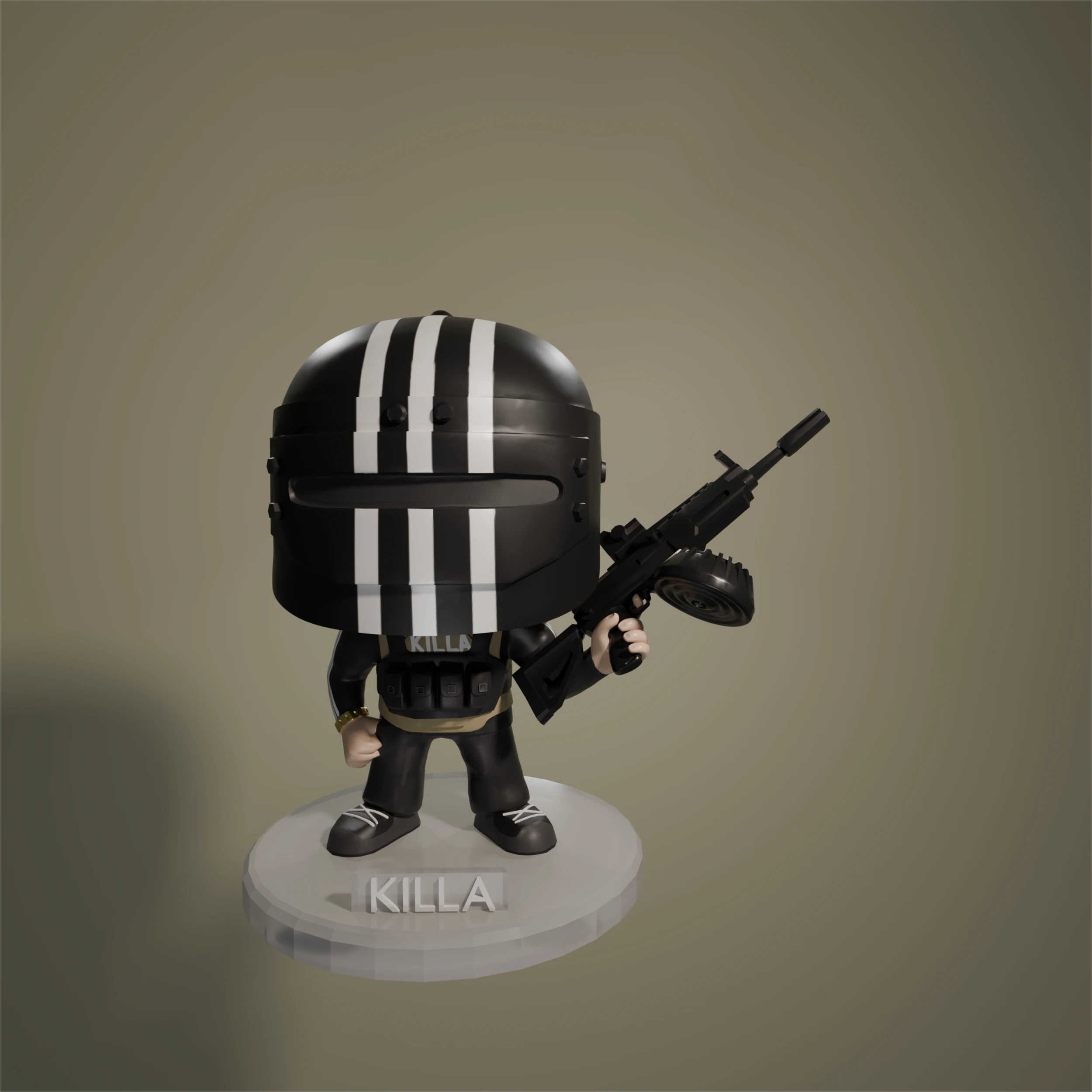 FUNKO POP FIGURES KILLA ESCAPE FROM TARKOV 3D Print Model .c4d .max .obj .3ds .fbx .stl .blend 