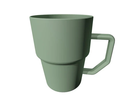 Classic ceramic coffee mug 3D Model