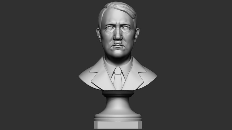 Busto di Adolf Hitler Modello di stampa 3D .c4d .max .obj .3ds .fbx .stl .blend