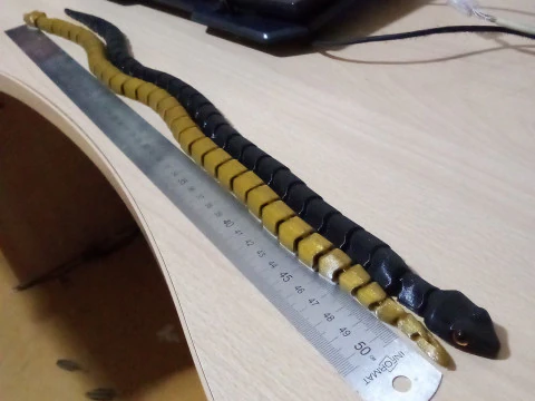 Articulated grass Snake Natrix Fidget Toy - Realistic Flexi 3D Print Model