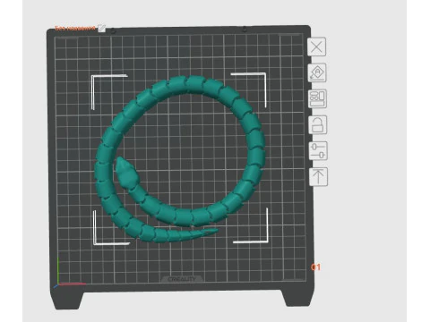 Articulated grass Snake Natrix Fidget Toy - Realistic Flexi 3D Print Model