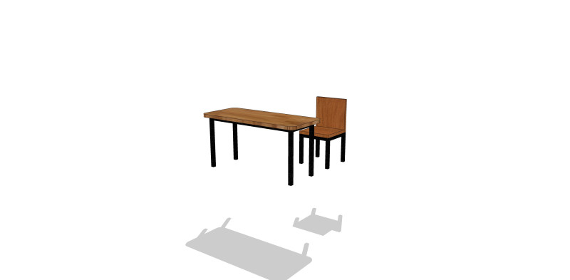 Silla superior de madera con patas de metal Modelo 3D .c4d .max .obj .3ds .fbx .stl .blend