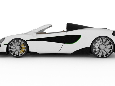 Суперкар кабріолет у стилі McLaren 3D Модель