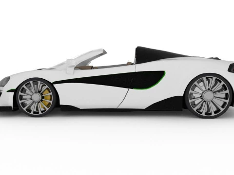 迈凯伦风格敞篷超级跑车 3D 模型