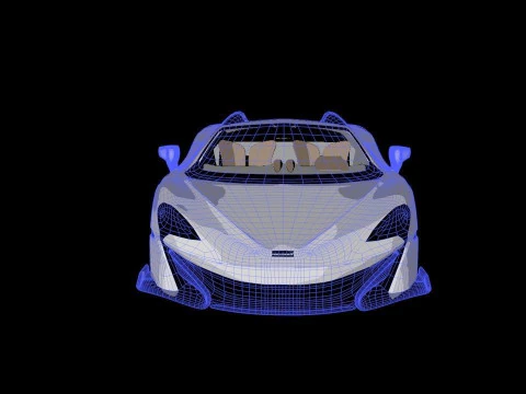 迈凯伦风格敞篷超级跑车 3D 模型