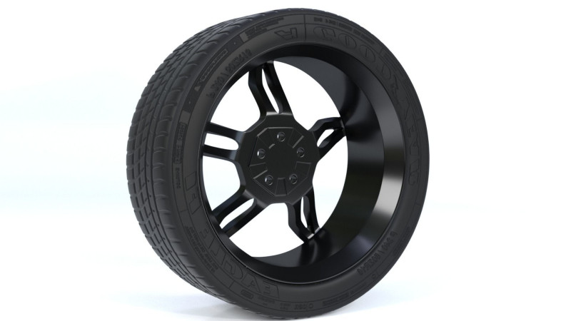 Car Tire 3D Model .c4d .max .obj .3ds .fbx .stl .blend