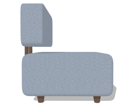 Poltrona lounge imbottita moderna Mobili Low Poly Modello 3D