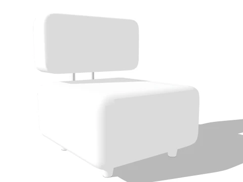 Poltrona lounge imbottita moderna Mobili Low Poly Modello 3D