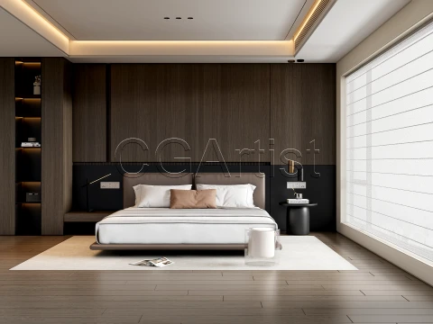 Modern bedroom 1 3D Model